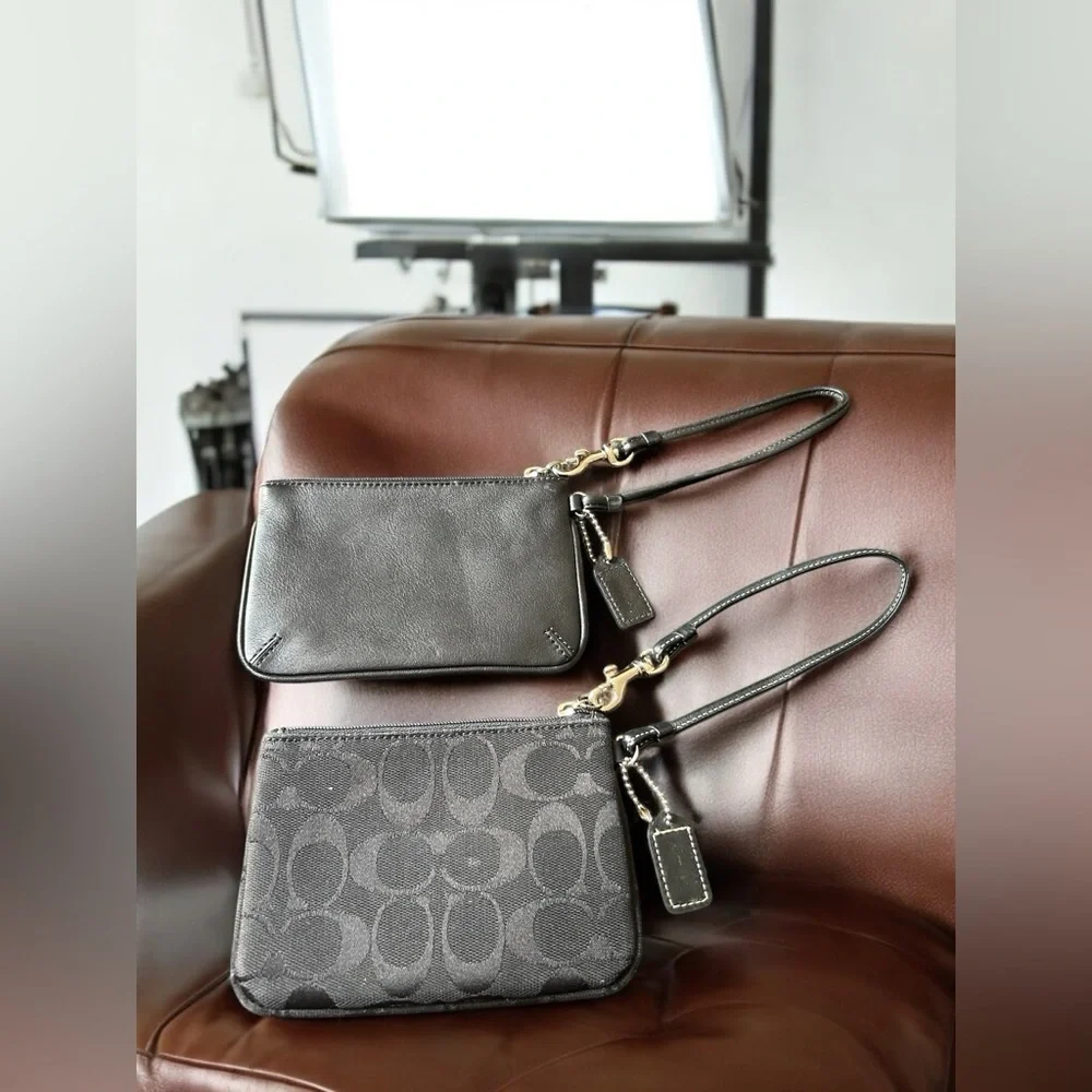 Coach Black Wristlet Set